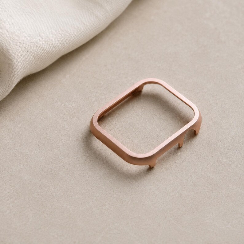 Matte Aluminum Watch Case for Apple Watch — Slim Bezel Frame, Snap-On, Series 7–12, 41/42/45/46mm