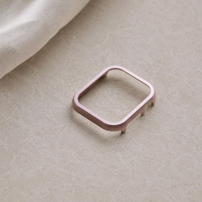 Matte Aluminum Watch Case for Apple Watch — Slim Bezel Frame, Snap-On, Series 7–12, 41/42/45/46mm