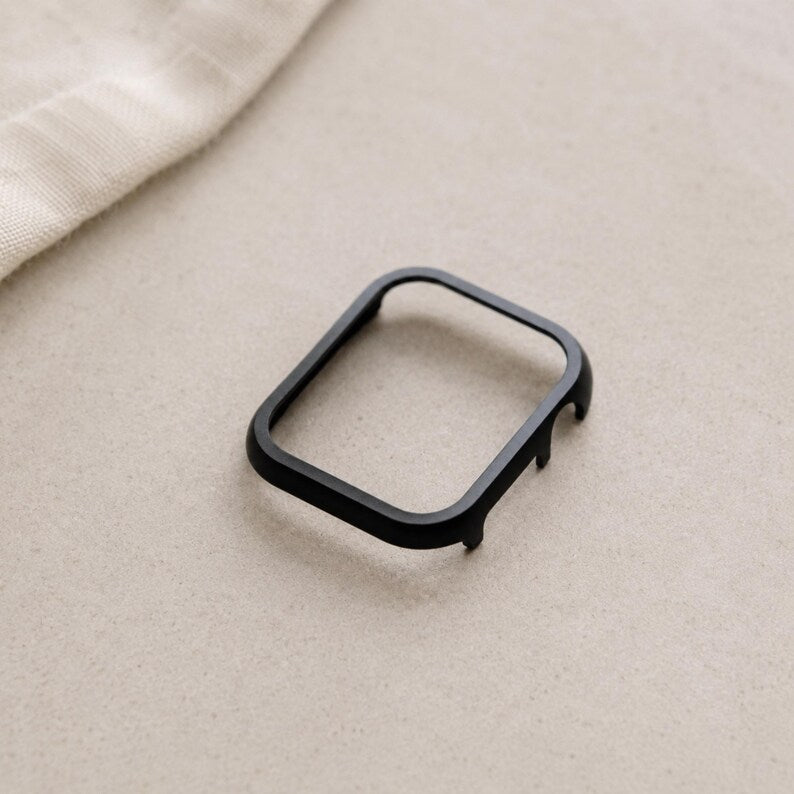 Matte Aluminum Watch Case for Apple Watch — Slim Bezel Frame, Snap-On, Series 7–12, 41/42/45/46mm